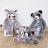 Peluche 40 cm en 100% polyester collection SWEETY MOUSSE koala gris