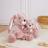 Peluche 25 cm en 100% polyester collection SWEETY MOUSSE lapin rose