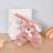 Peluche 25 cm en 100% polyester collection SWEETY MOUSSE lapin rose