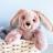 Peluche 25 cm en 100% polyester collection SWEETY MOUSSE lapin rose