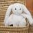 Peluche lapin 32 cm polyester collection LE LAPIN blanc