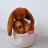 Peluche lapin 32 cm polyester collection LE LAPIN marron cappuccino