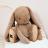 Peluche lapin 50 cm polyester collection LE LAPIN marron noisette