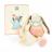 Peluche lapin Ciboulette avec son doudou 28 cm polyester collection DANS MON JARDIN rose