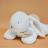 Peluche lapin polyester 80 cm collection HAPPY WILD blanc/beige