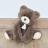 Peluche 25 cm en 100% polyester collection OSCAR ours marron taupe