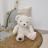 Peluche ours 28 cm en 100% polyester collection LE NOUNOURS blanc