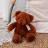 Peluche ours 28 cm polyester collection LE NOUNOURS marron cannelle