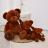 Peluche ours 28 cm polyester collection LE NOUNOURS marron cannelle