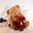 Peluche ours 28 cm polyester collection LE NOUNOURS marron noisette