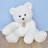 Peluche 35 cm en 100% polyester collection OSCAR ours blanc ivoire