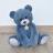 Peluche 35 cm en 100% polyester collection OSCAR ours bleu jean