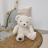 Peluche ours 40 cm en 100% polyester collection LE NOUNOURS blanc