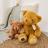 Peluche ours 40 cm polyester collection LE NOUNOURS jaune ocre