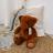 Peluche ours 40 cm polyester collection LE NOUNOURS marron cappuccino