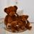 Peluche ours 40 cm polyester collection LE NOUNOURS marron cappuccino