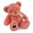 Peluche ours 40 cm polyester collection LE NOUNOURS rose praline