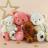 Peluche ours 40 cm polyester collection LE NOUNOURS rose praline