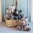 Peluche 25 cm polyester collection SWEETY MOUSSE panda marron