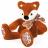 Peluche 25 cm polyester collection COPAINS CALINS renard orange