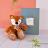 Peluche 25 cm polyester collection COPAINS CALINS renard orange