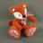 Peluche 25 cm polyester collection COPAINS CALINS renard orange