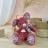 Peluche 25 cm polyester collection COPAINS CALINS souris rouge terracotta