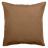 Taie d'oreiller volants plats 65x65 cm percale de coton MANOIR marron Cognac