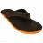 Tong bride large en cuir de la collection SPERONE taille 38/39 marron Chocolat et orange