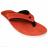 Tong bride large en cuir de la collection SPERONE taille 40/41 rouge Corail