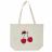 Tote Bag polyester et coton collection IBIZA 40x50 cm motif cerise beige