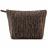 Trousse de toilette 100% coton collection OSAKA motifs feuillage marron