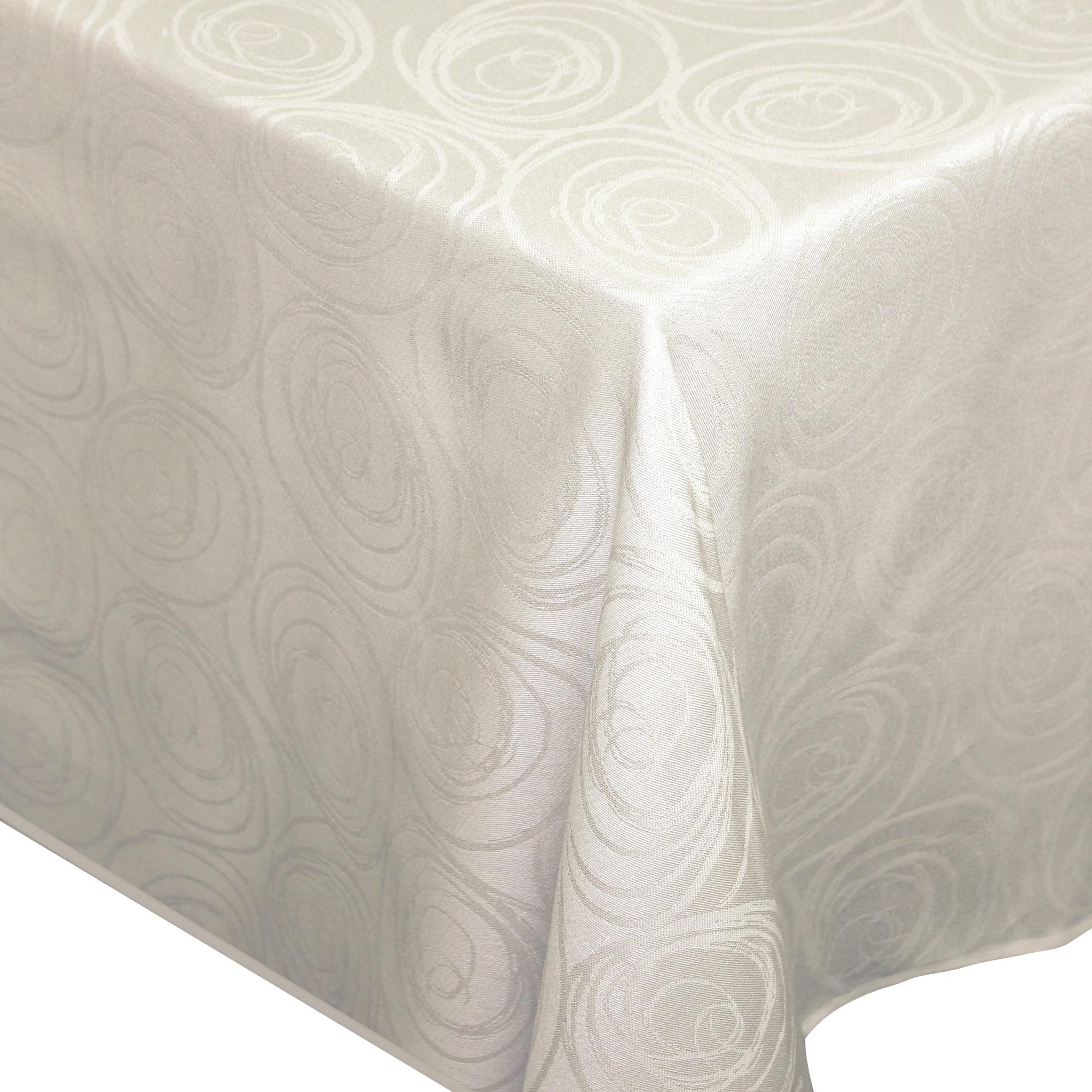 Nappe carrée 175x175 cm Jacquard 100% coton SPIRALE jaune citron